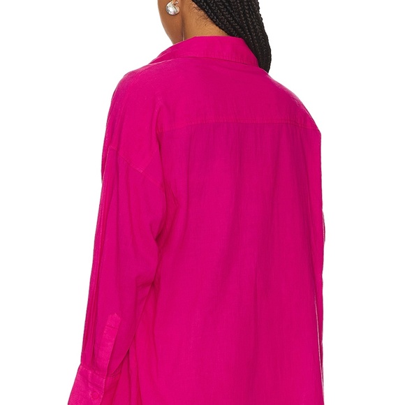 BEACH RIOT Alexa Top in Bright Fuchsia - Picture 2 of 7
